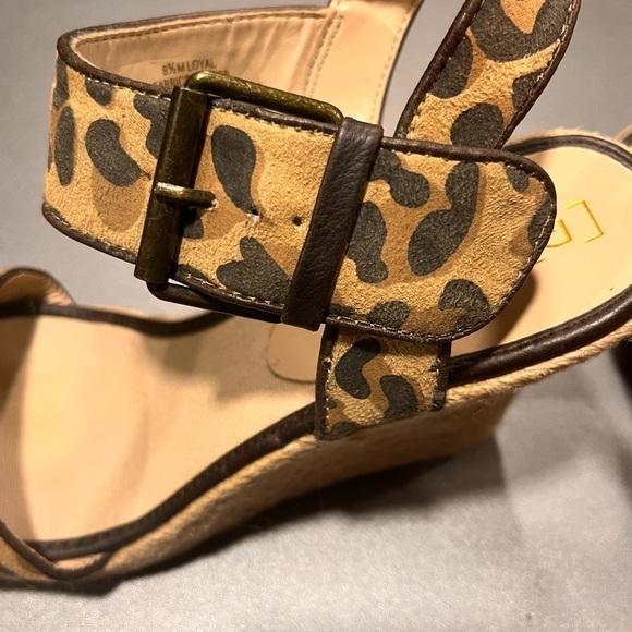 Relativity Espadrille Leopard Print Wedge Chunky Heel Y2K Sandals Size 8.5 Boho - Picture 10 of 10